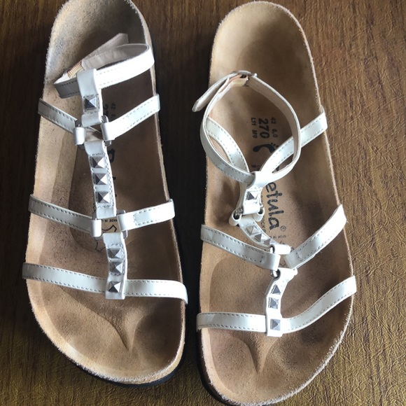 Betula/Birkenstock Cream Ankle Strap Sandals - Picture 2 of 7